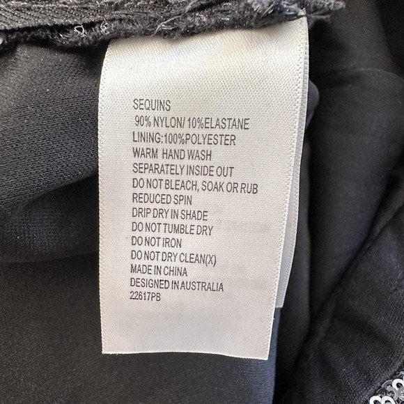 Bardot‎ Sequin Pants Medium Silver Leggings Party Sparkly Going Out Whimsy Chic - Picture 8 of 11